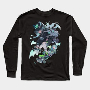 Skater Anime Girl Long Sleeve T-Shirt